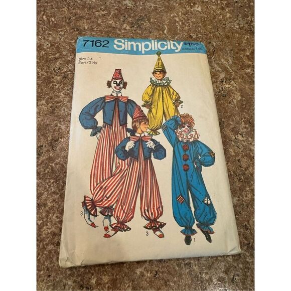 Vintage kids simplicity  sewing 7162 clown pattern - Picture 1 of 3